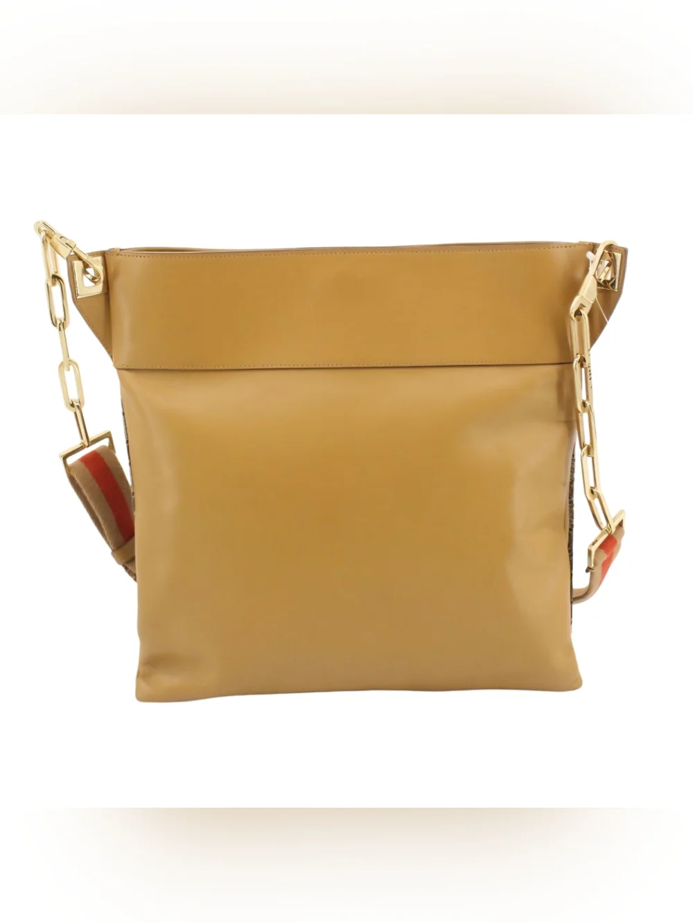 Gucci GG Web Crossbody Bag Monogram Canvas with Tan Leather Trim - Picture 2 of 8